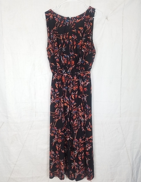 Cynthia Rowley black floral midi jumpsuit - Picture 3 of 10